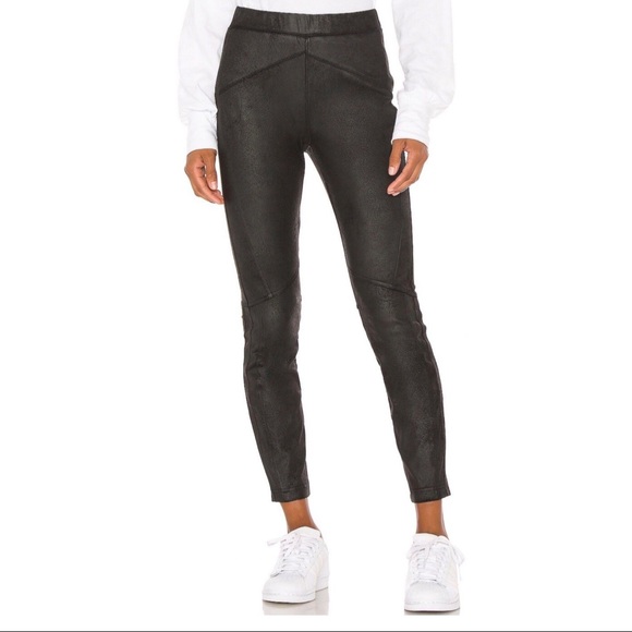 Free People Pants - Free People Midnight Vegan Suede Skinny Black